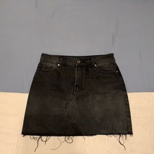 FOREVER 21 black denim jean mini skirt